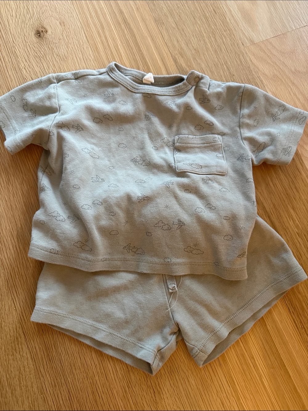 Quincy Mae plane short and shirt set